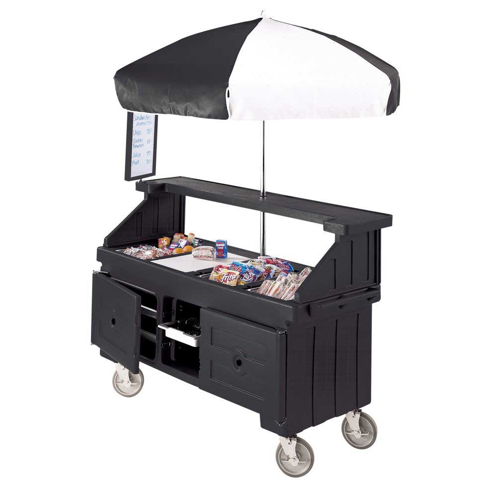 Cambro Camcruiser Black Vending Cart, 74 1/4 X 31 3/4 X 94 Inch