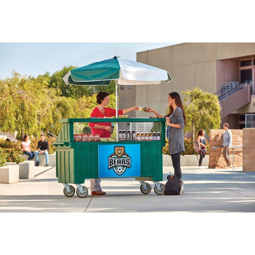 Cambro Camcruiser Kentucky Green Vending Cart, 74 1/4 X 31 3/4 X 94 Inch