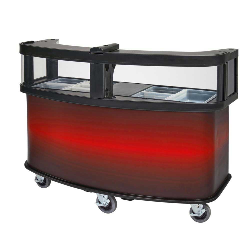 Cambro Red Wrap Base Unit Vending Cart With Safety Barrier, 75 X 33 1/2 X 53 1/8 Inch