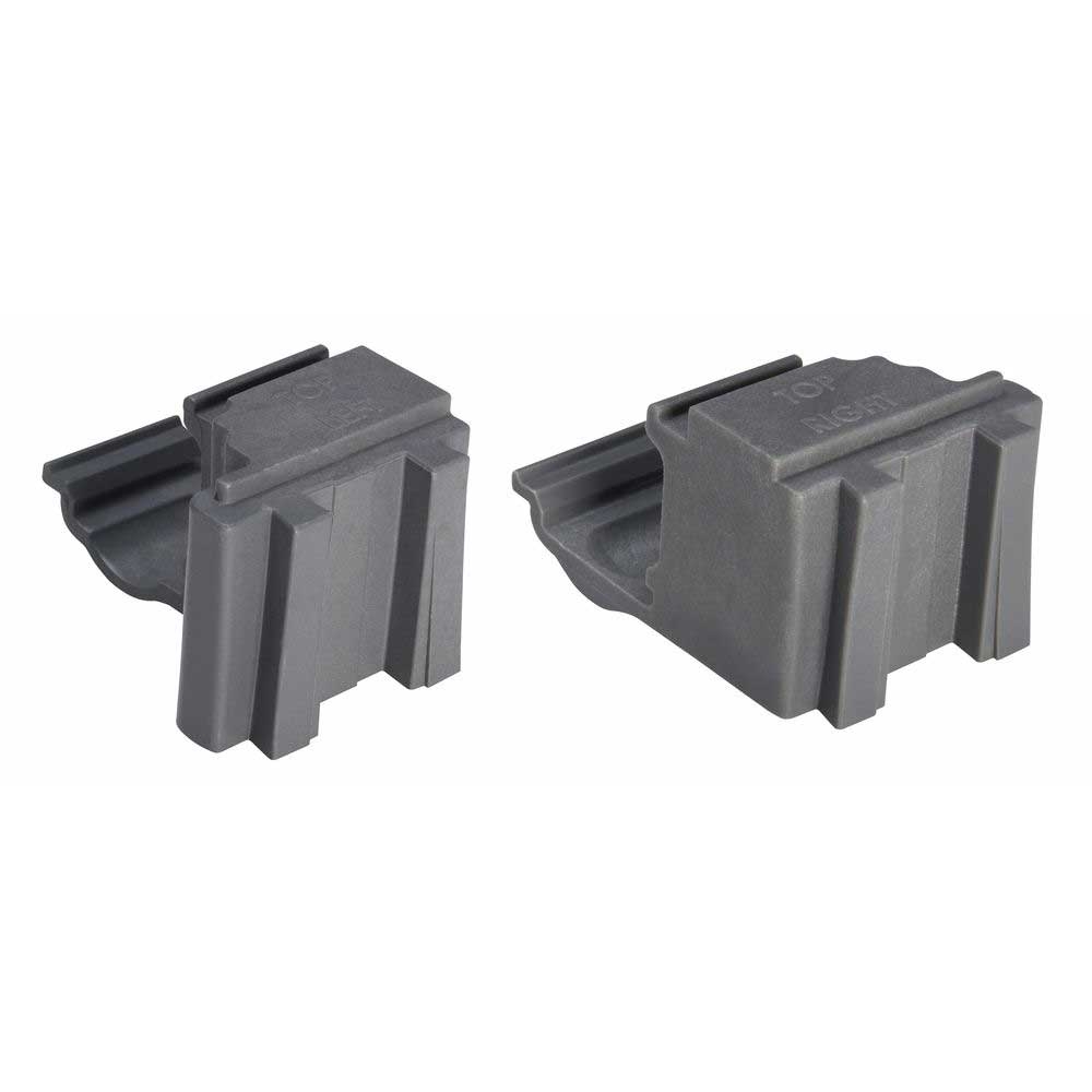 Cambro Camshelving Elements Brushed Graphite Corner Connector Set for 1 Shelf