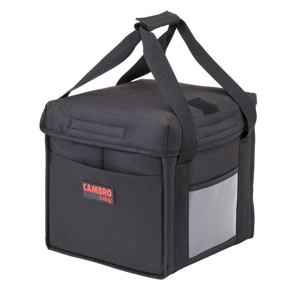 Cambro GoBag Black insulated Small Folding Delivery Bag, 10 x 10 x 11 inch -- 4 per case