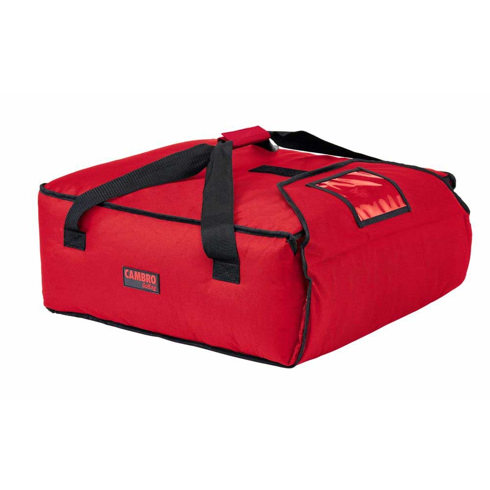 Cambro Red Insulated Standard Pizza Delivery GoBag, 17 1/2 x 20 x 7 1/2 inch -- 4 per case