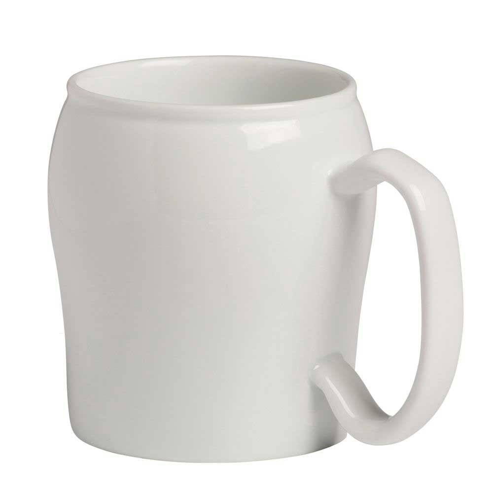 Cambro Classic White Ceramic Contoured Mug, 8 Ounce Capacity -- 48 per case