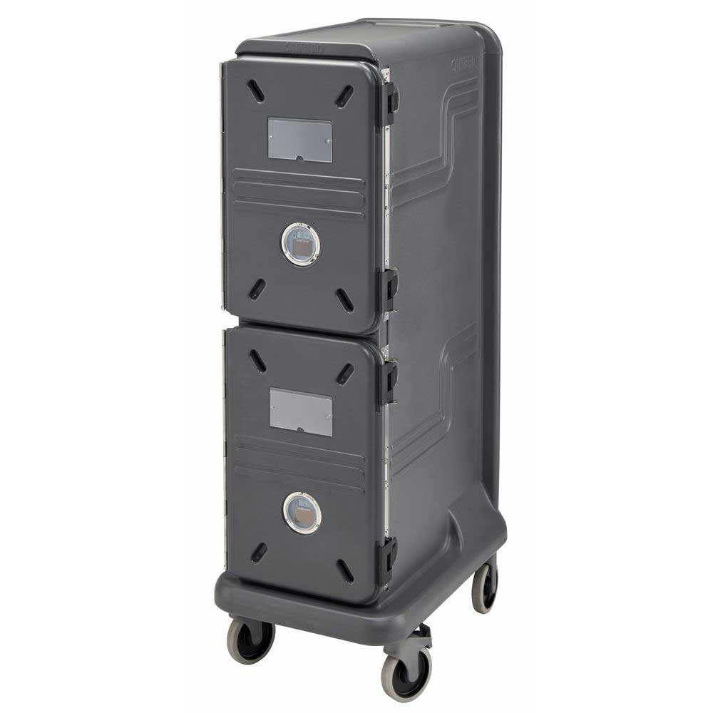 Cambro The Pro Cart Ultra Non Electric Insulated Charcoal Gray 2 Passive Compartment Food Pan Carrier, 22 x 34 x 67 inch