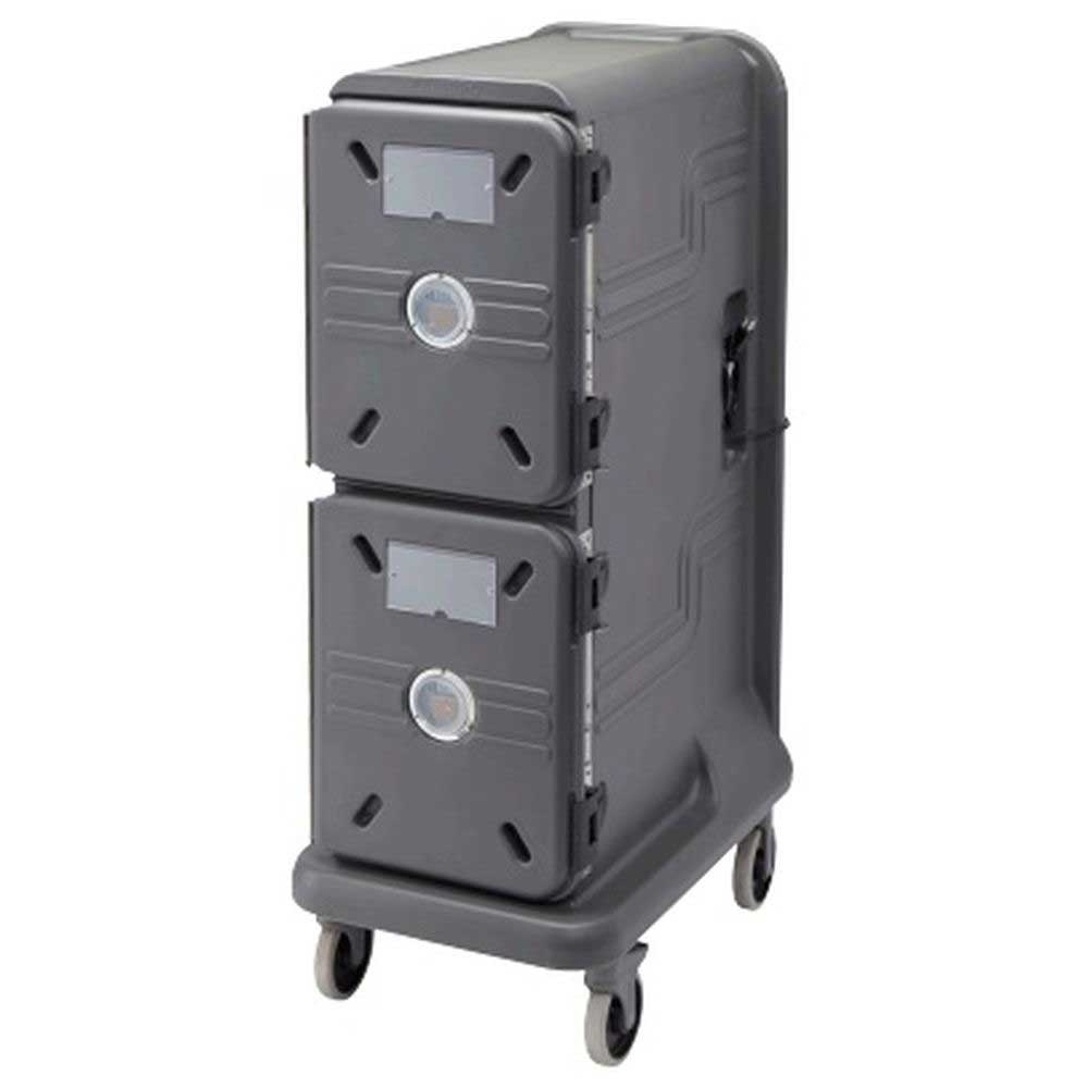 Cambro The Pro Cart Ultra Electric Insulated Charcoal Gray 2 Active Cold Compartment Food Pan Carrier, 21.9 x 34 x 59.1 inch
