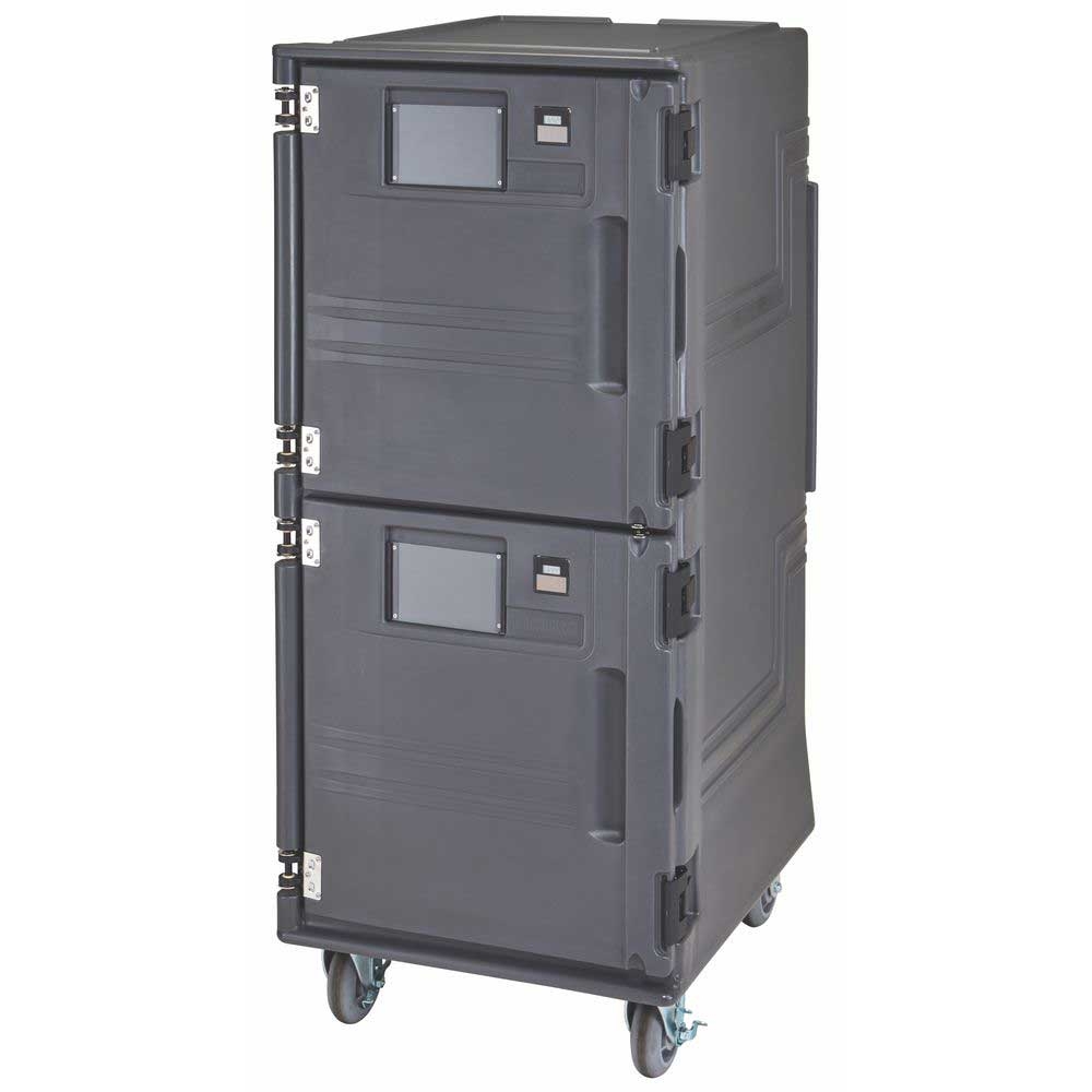 Cambro Pro Cart Ultra Charcoal Gray Tall 220 Volt Electric Hot Food Holding and Transport Cabinet, 28 x 35 3/4 x 66 inch