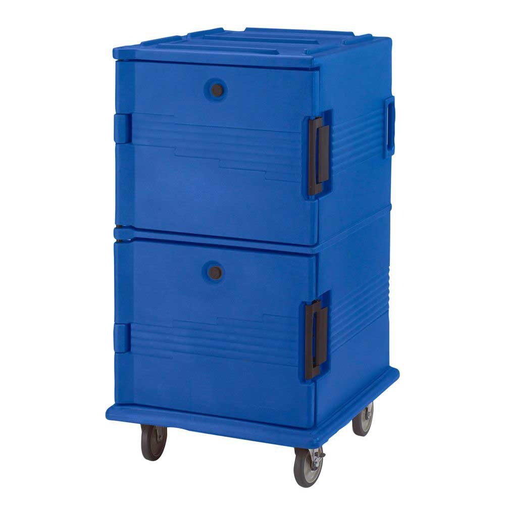 Cambro Non Electric Insulated Tamper Resistant Navy Blue Ultra Food Pan Camcart with Security Package, 28 1/8 x 33 3/8 x 54 1/4 inch