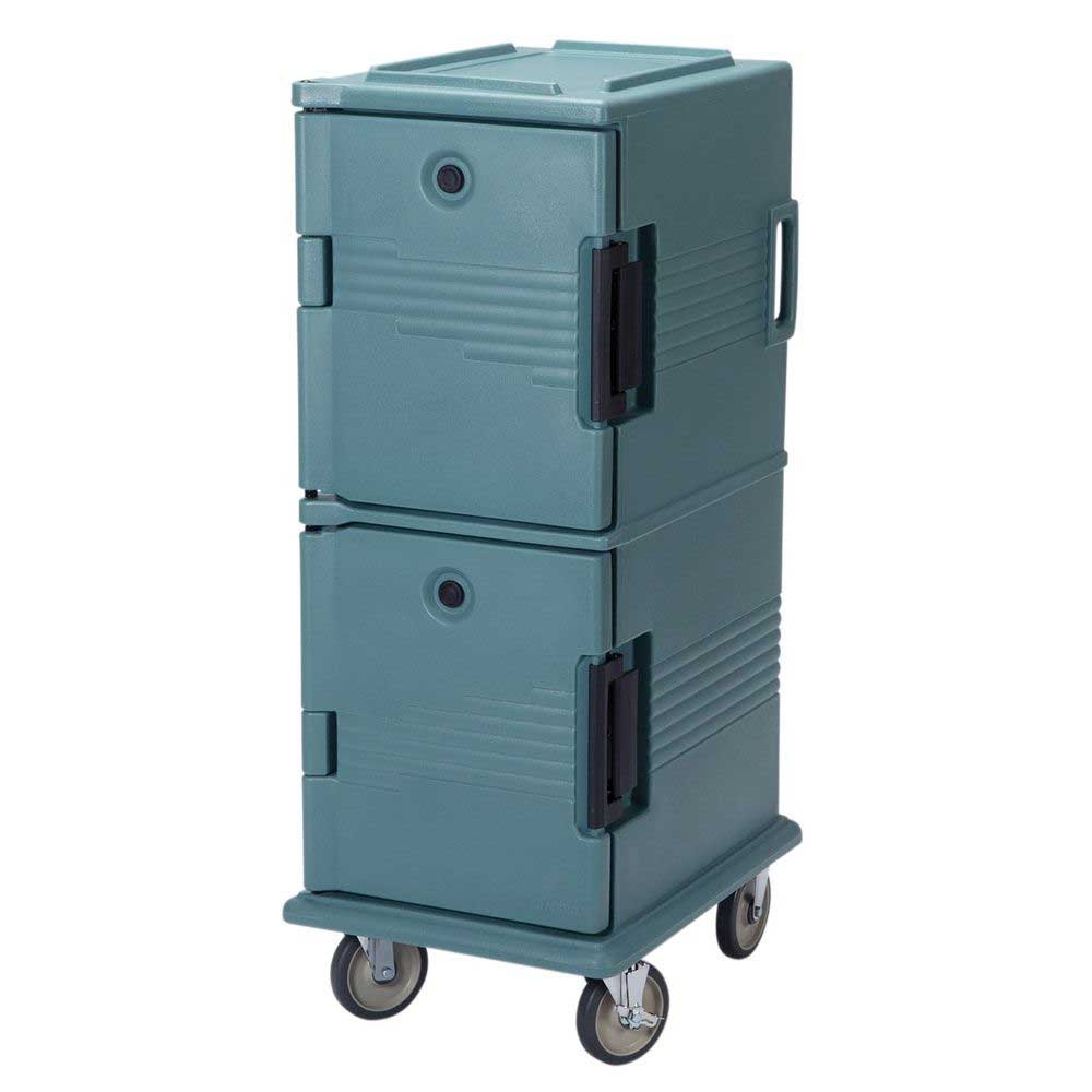 Cambro Non Electric Insulated Tamper Resistant Slate Blue Ultra Food Pan Camcart with Security Package, 20 1/2 x 27 1/8 x 54 inch