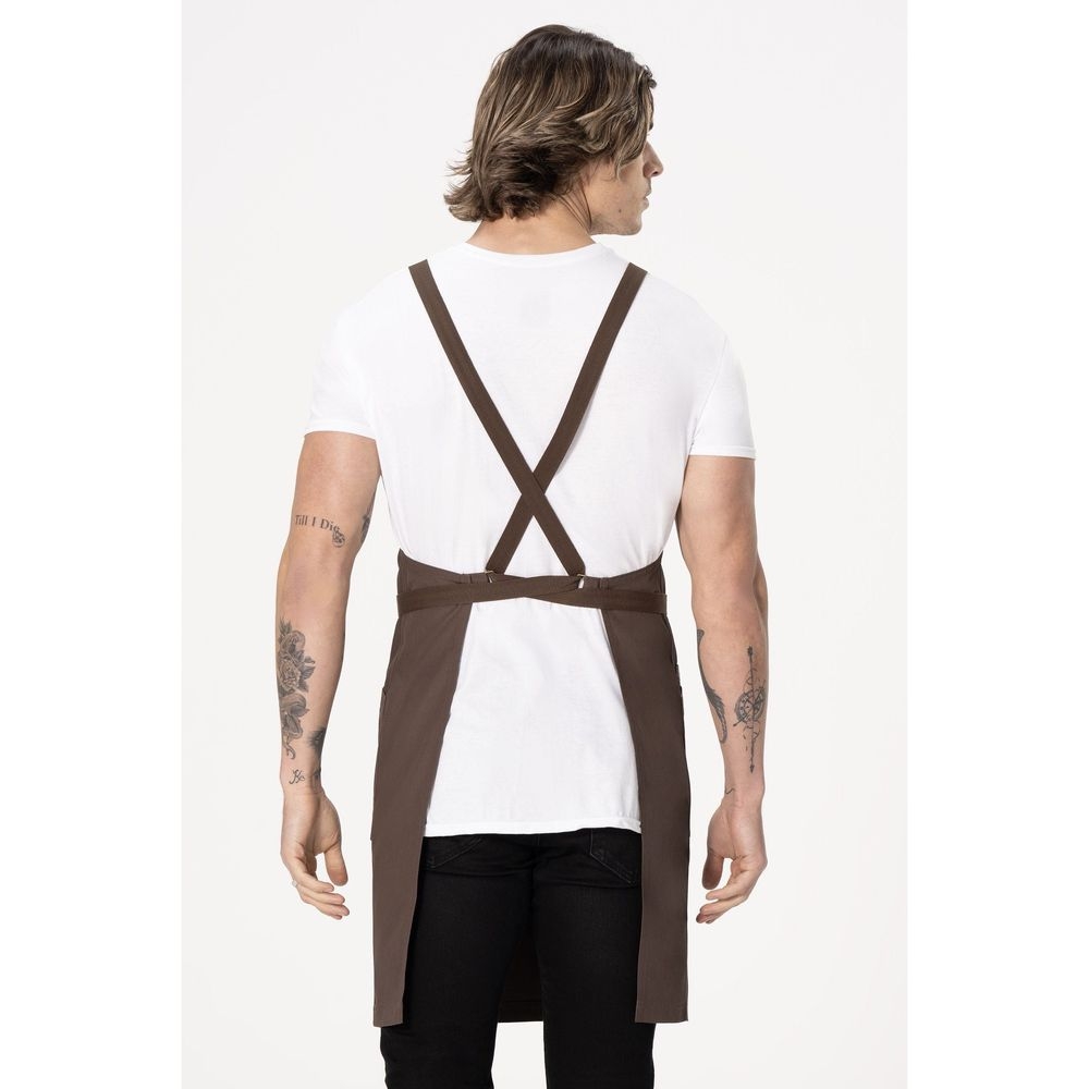 Chef Works Espresso Lockharte Bib Canvas Apron for Unisex, 33.5 inch Long X 31.5 inch Wide
