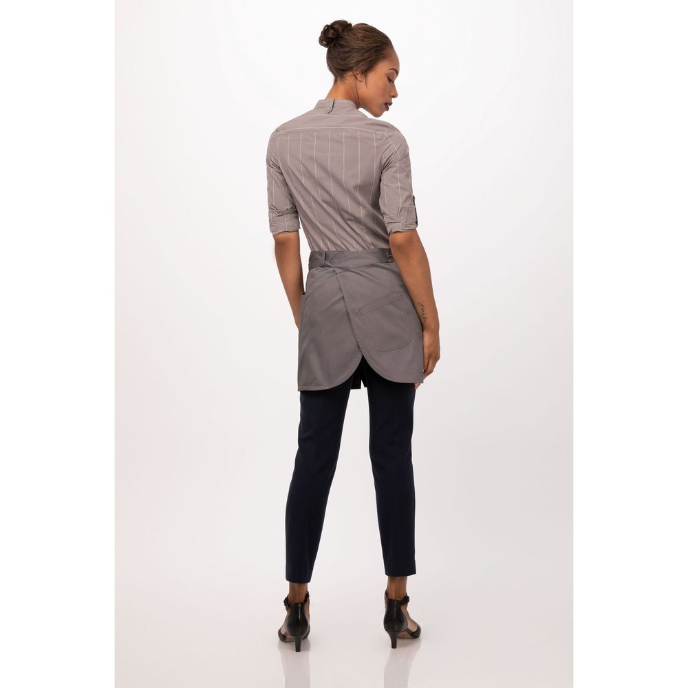 Chef Works Mushroom Largo Half Bistro Apron for Unisex, 16.1 inch Long x 37.8 inch Wide