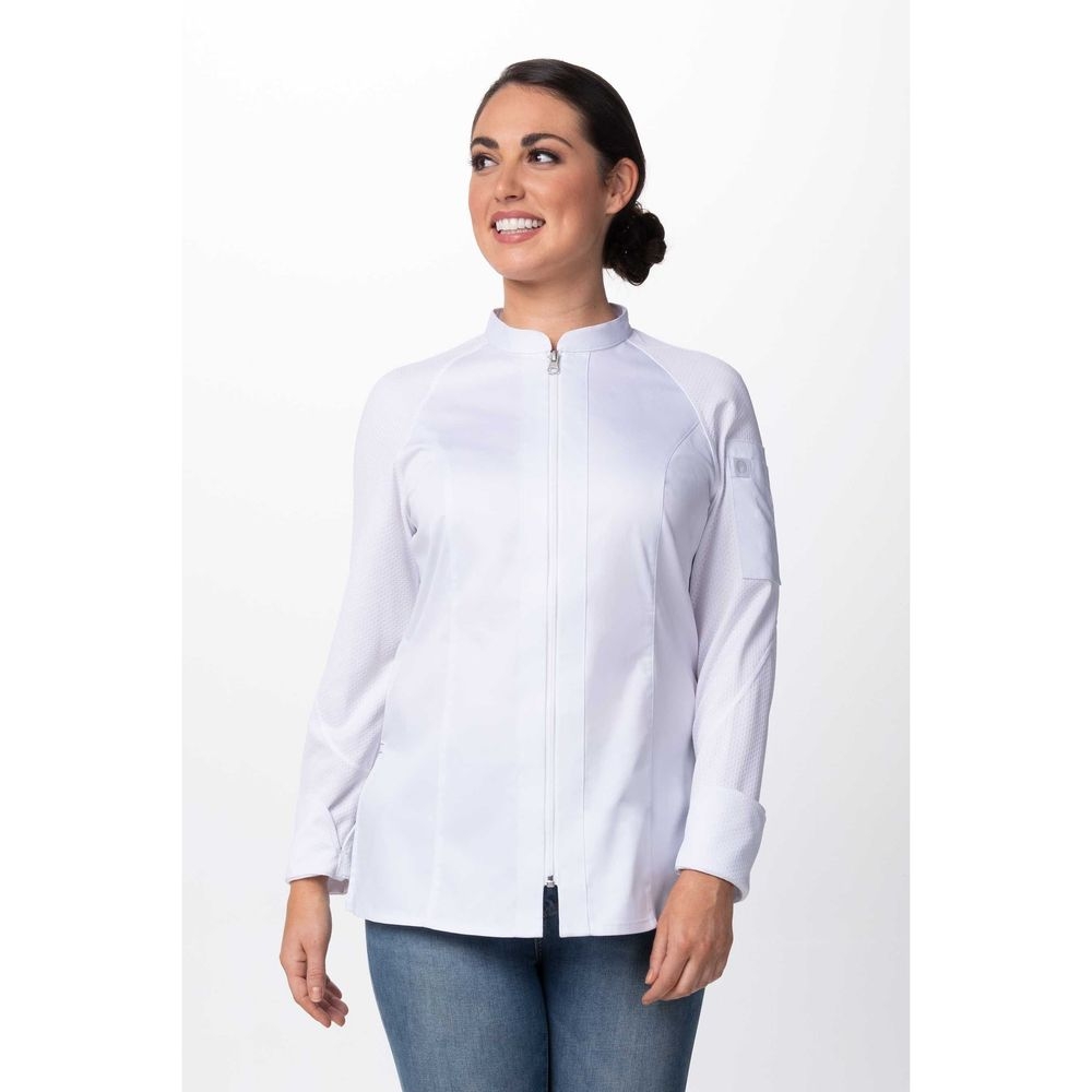 Chef Works White Extra Small Modern Fit Nepal Chef Coat for Women
