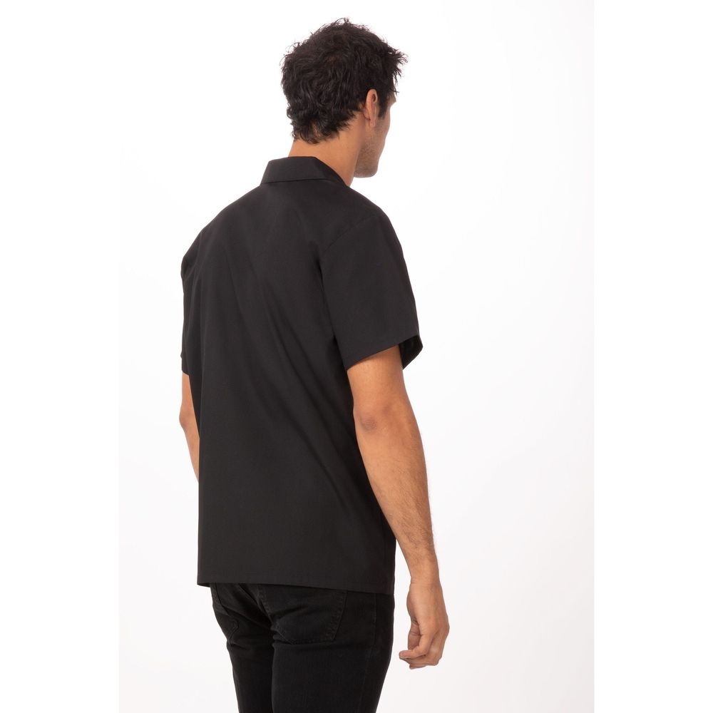 Chef Works Black Small Classic Fit Utility Cook Shirt for Unisex