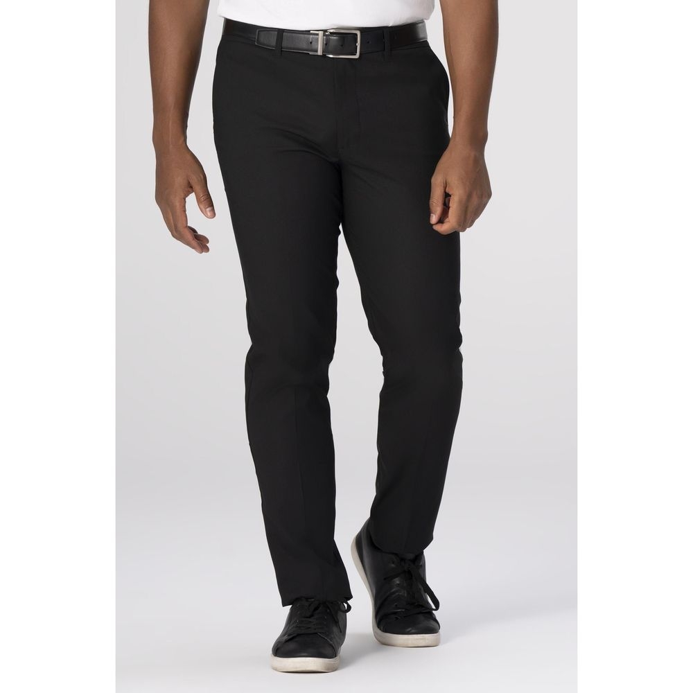 Chef Works Black Chino Poly Stretch Pant for Men, 60 inch