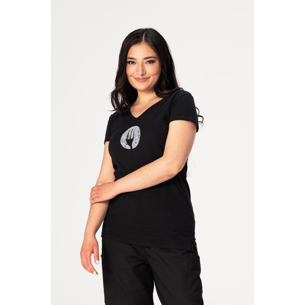 Chef Works Black Small Chef Works Logo T-Shirt for Women