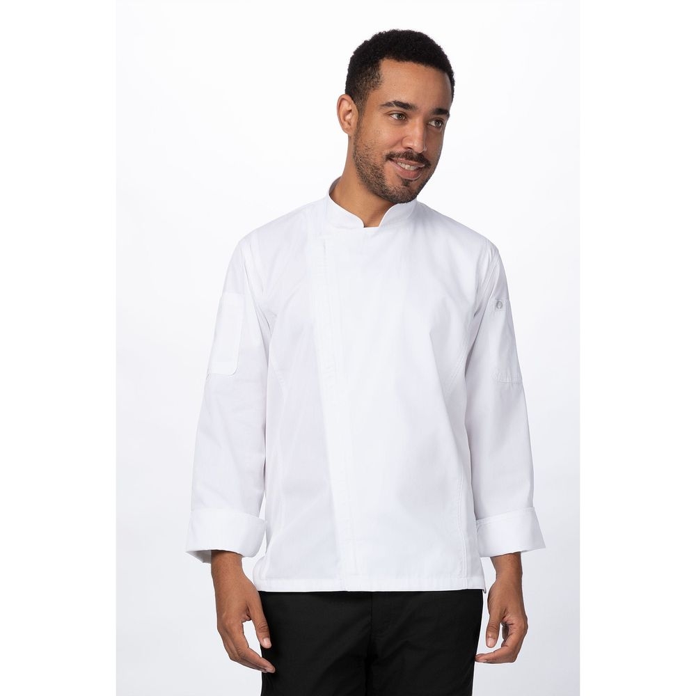 Chef Works White Extra Small Modern Fit Sustainable Hartford Chef Coat for Unisex