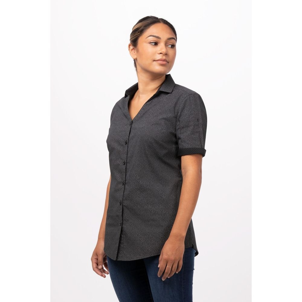 Chef Works Black 3XL Classic Fit Charleston Shirt for Women