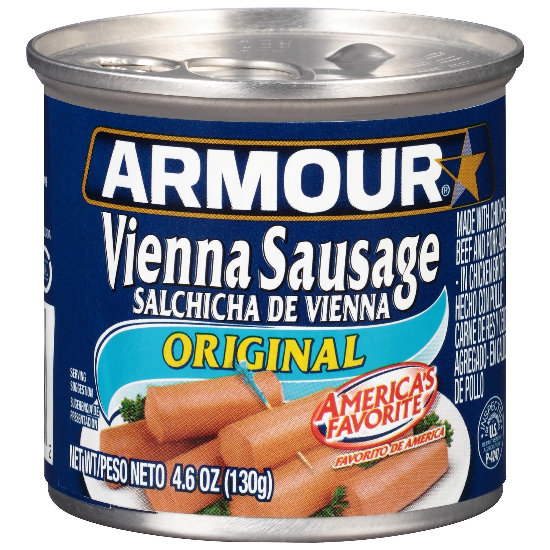Armour Original Vienna Sausage, 4.6 Ounce -- 48 per case.