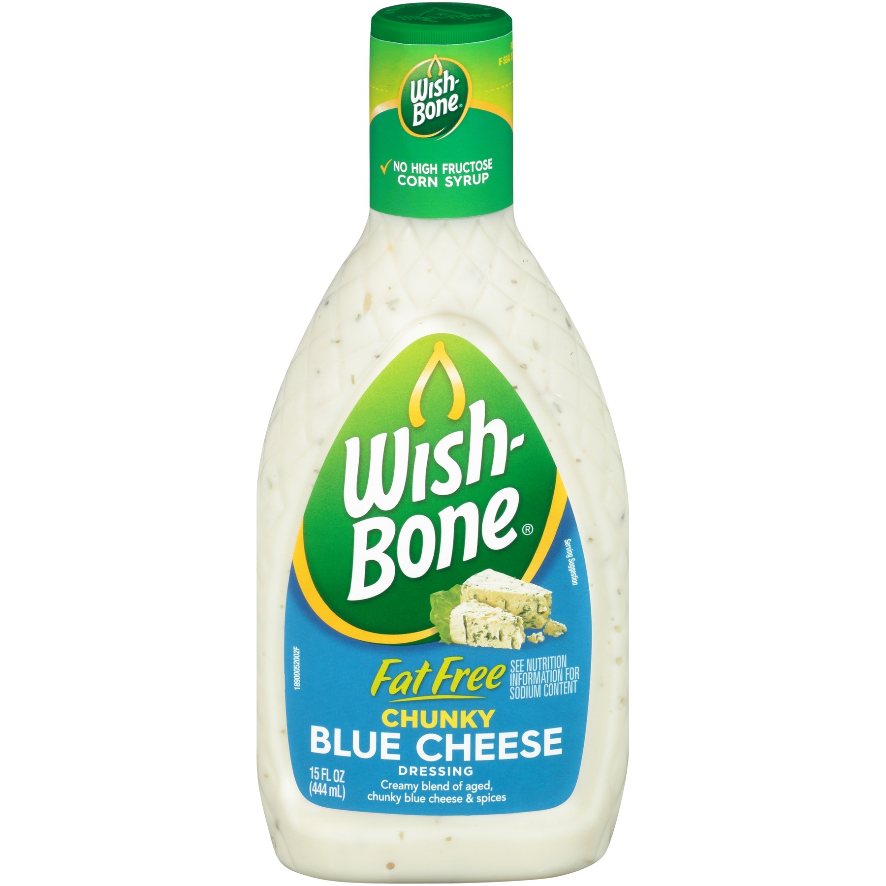 Wish Bone Fat Free Chunky Blue Cheese Dressing, 15 Fluid Ounce -- 6 per case.