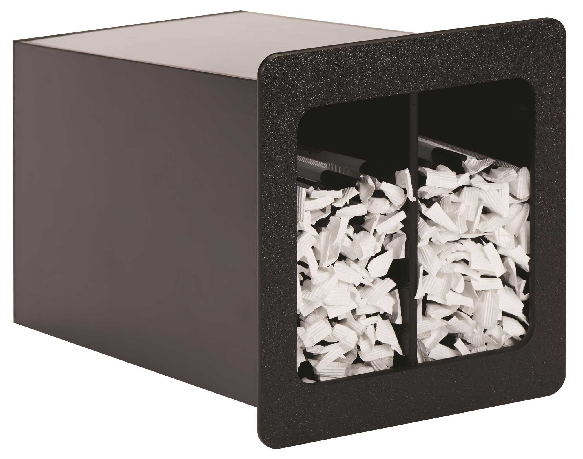 Dispense-Rite Black Polystyrene Built-in Wrapped Straw Organizer for Jumbo Length Straws