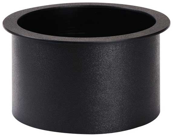 Dispense-Rite Black Polystyrene Large Drop-in Trash Chute