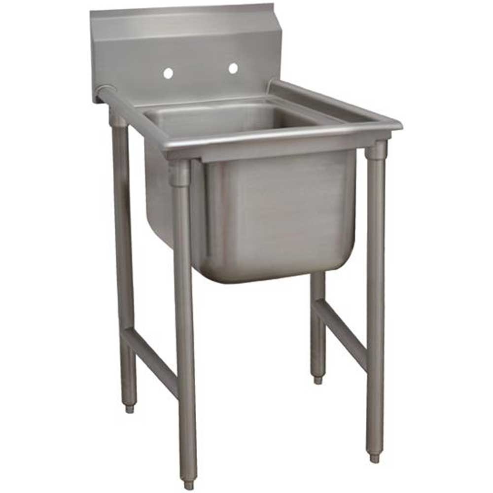 Super Saver 900 Series Stainless Steel Regaline Sink, with 1 Compartment, No Drain Board.Overall Length 33 inch.