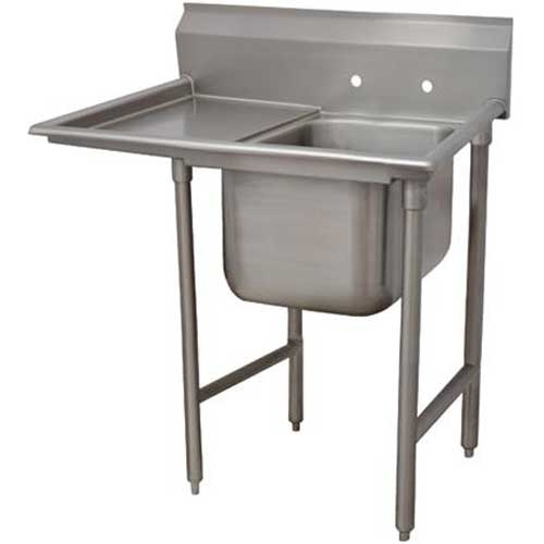 Standard 930 Series Stainless Steel Regaline Sink with 1 Compartment, Left Drain Board.Overall Length 62 inch.