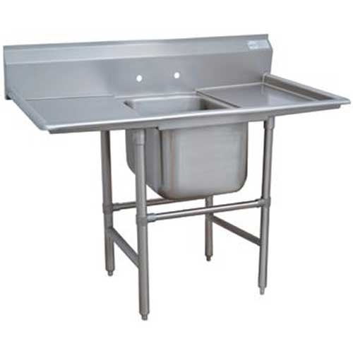 Spec-line 940 Series Stainless Steel Regaline Sink with 1 Compartment, 2 Drain Board.Overall Length 70 inch.