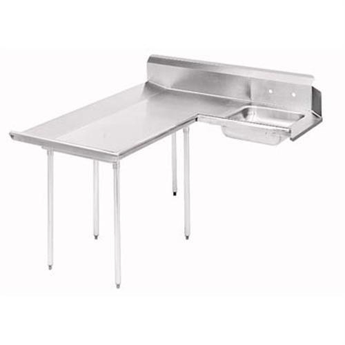 Super Saver D60 Series Stainless Steel Soil Landing 6 Feet Dishtable Left Side.