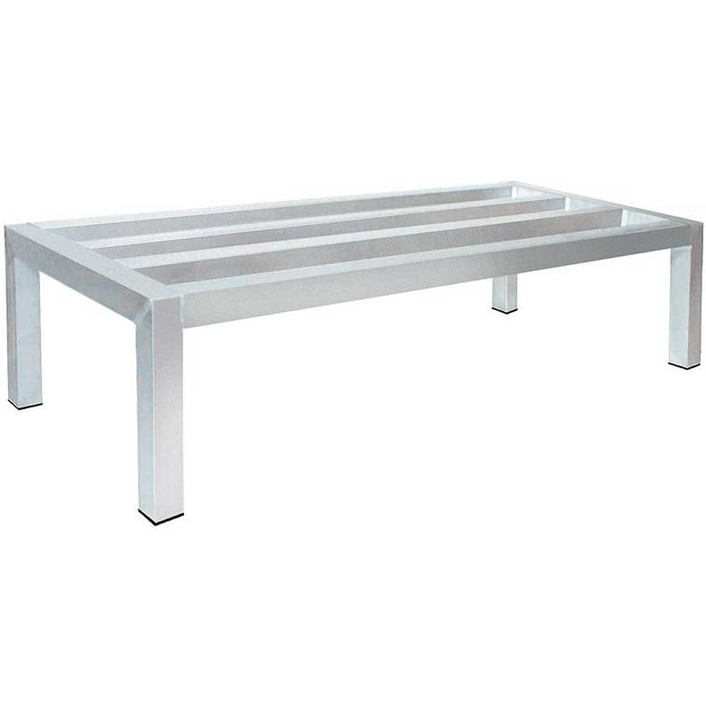 Aluminum Dunnage Rack 4 Legs Size: 20 x 48 x 12 inch.