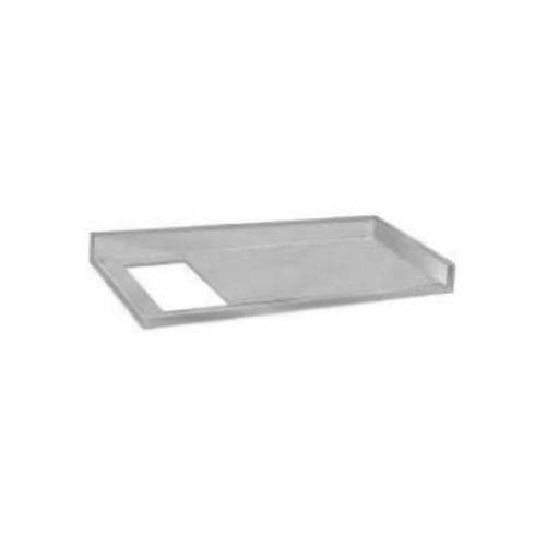 Stainless Steel Countertop with 5 inch Backsplash, 30 x 120 inch.