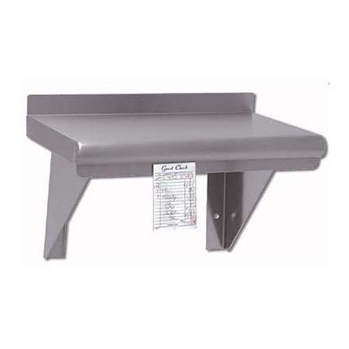 Stainless Steel Wall Shelf with Check Minder. Size: 12X60 inch.