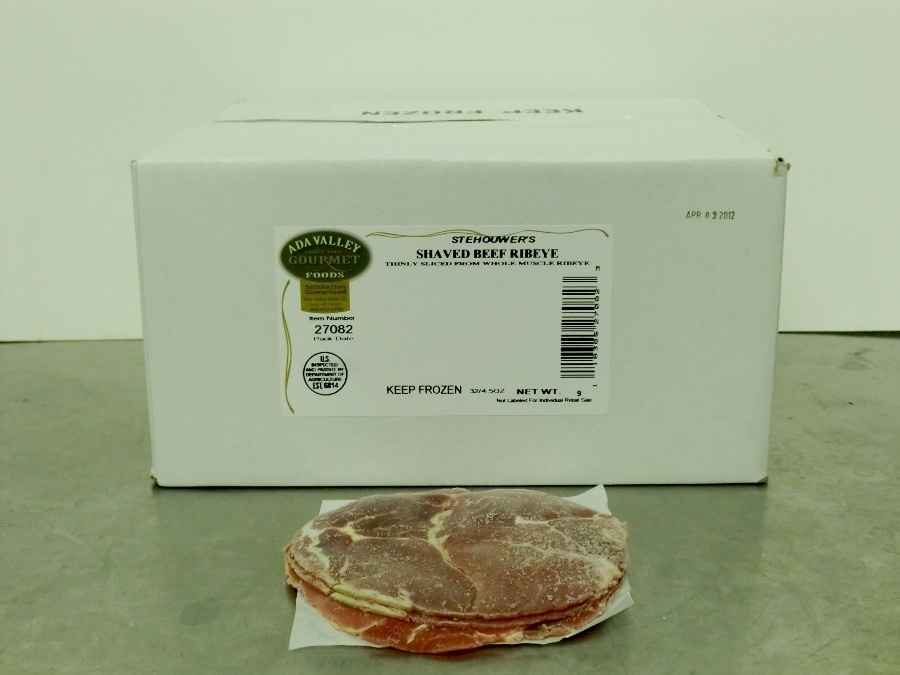 Stehouwers Shaved Beef Ribeye, 4 Ounce -- 36 per case.