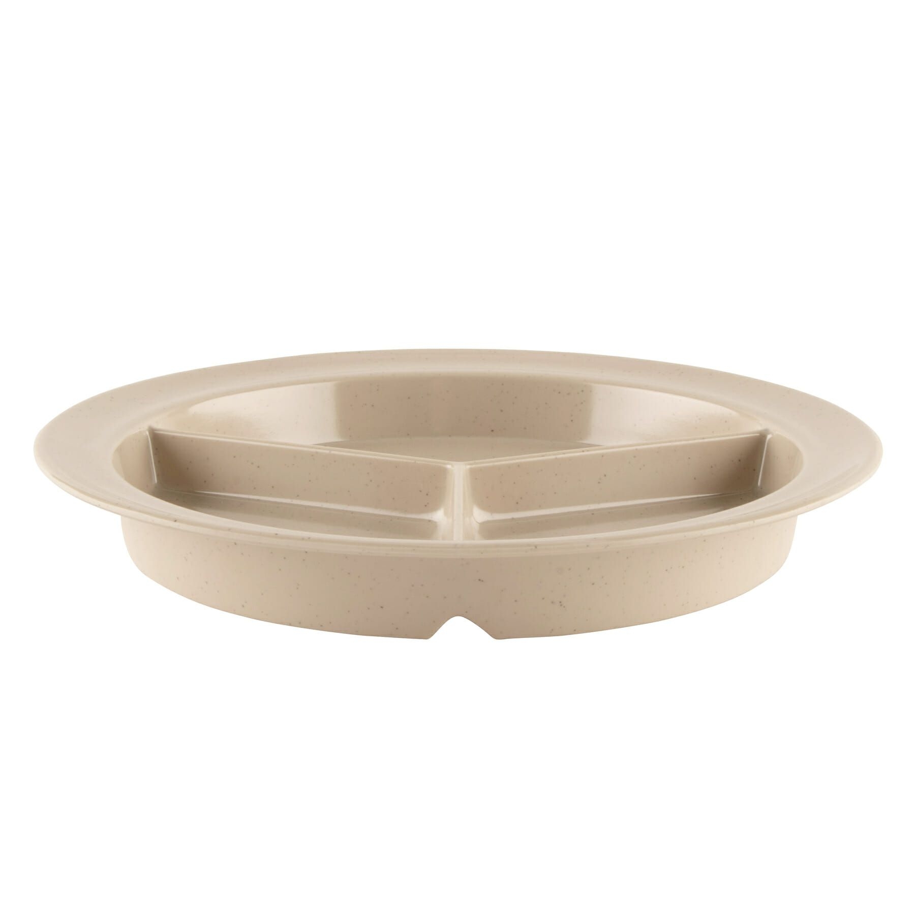 Sandstone GET Enterprises inc Supermel I Melamine 3 Compartment Plate, 9 inch -- 12 per case.