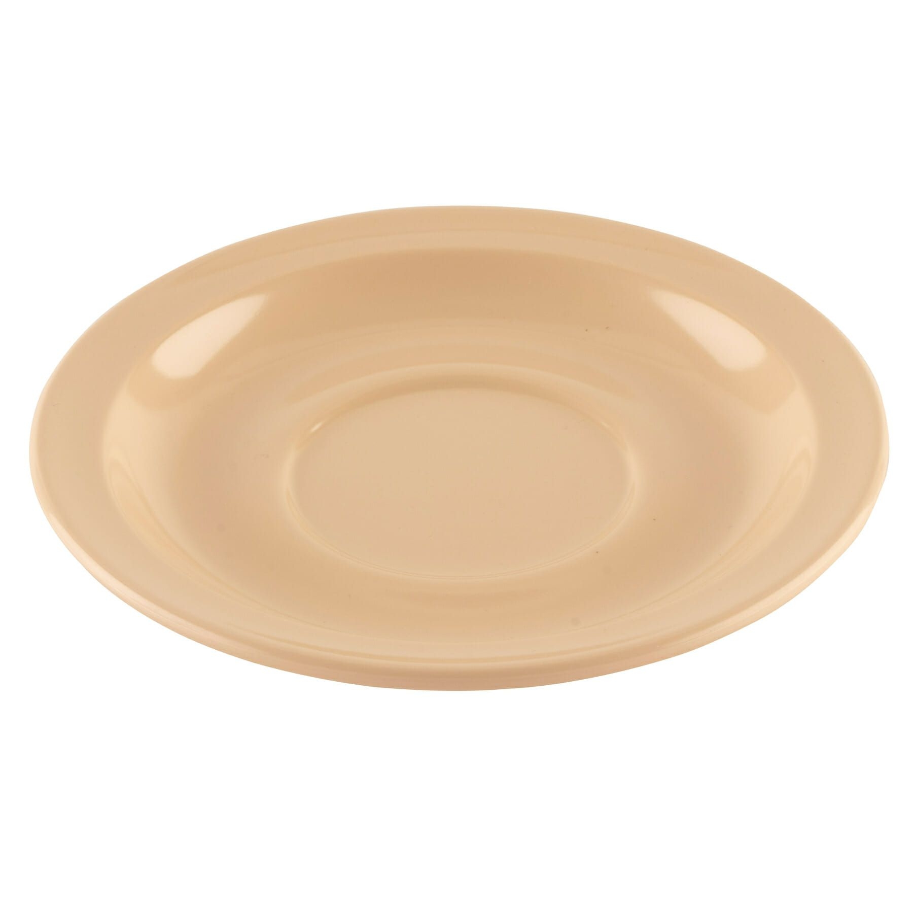 Tan GET Enterprises inc Bake and Brew Melamine Saucer, 5.5 inch -- 48 per case.