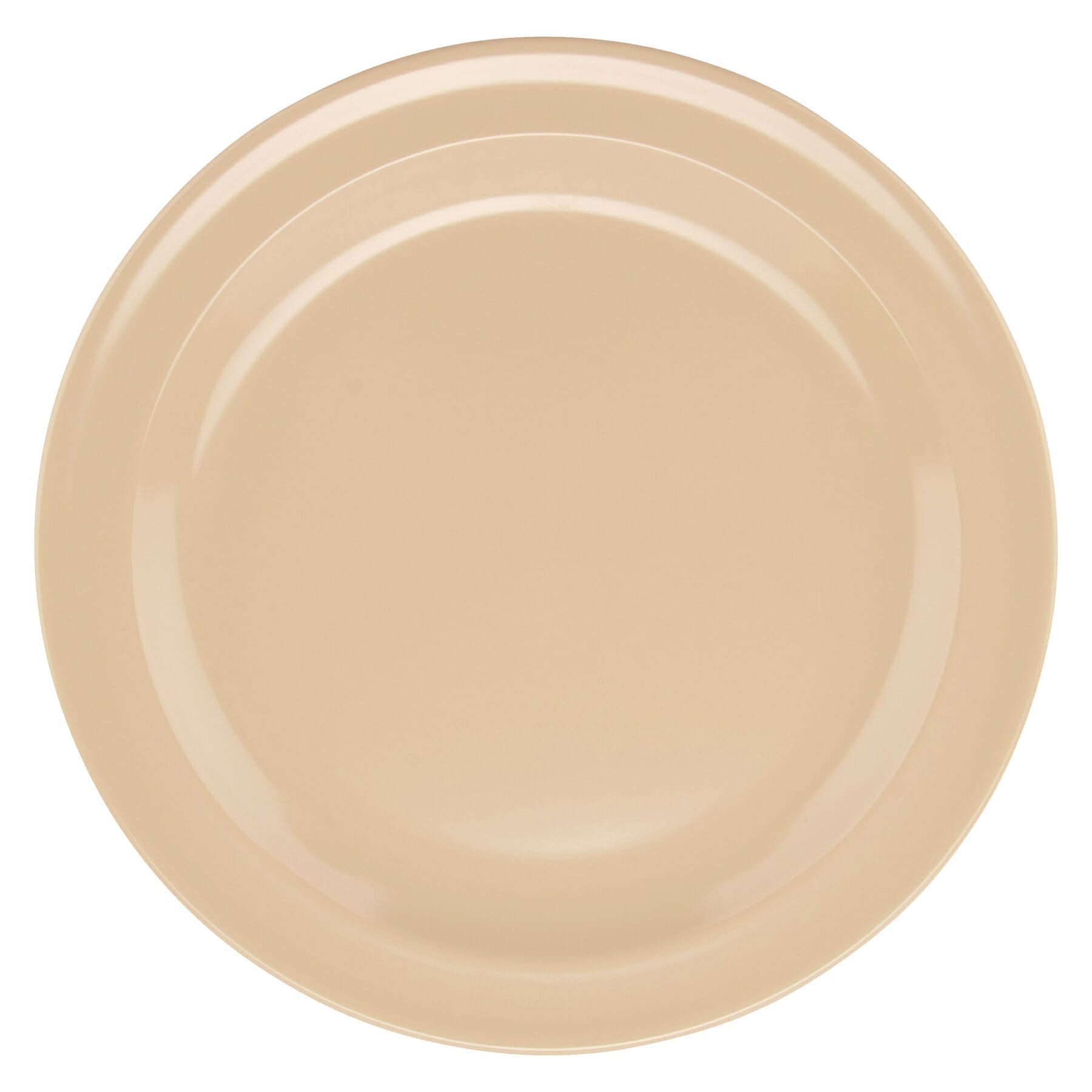 Tan GET Enterprises inc Supermel I Melamine Round Plate, 8 inch -- 24 per case.