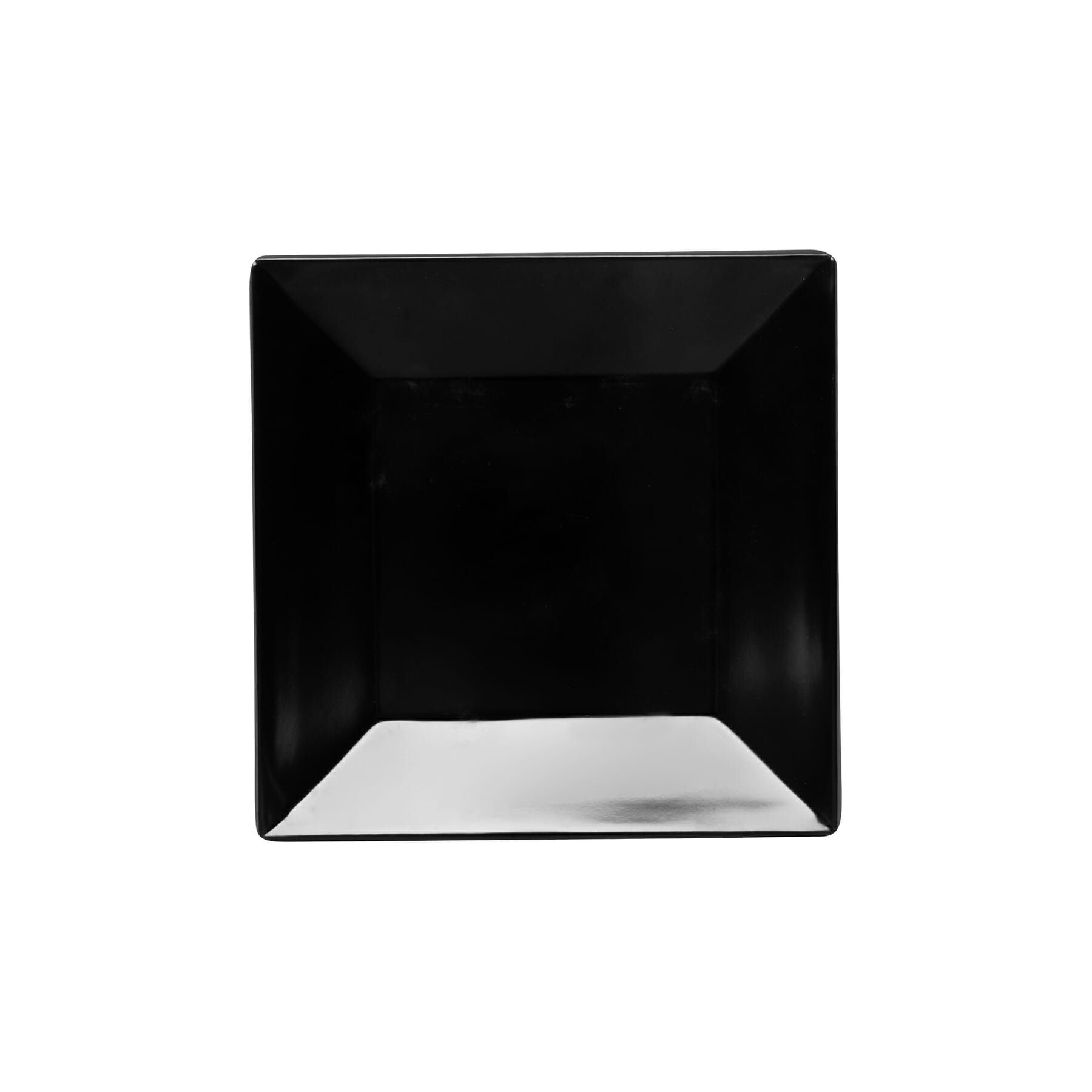 Black GET Enterprises inc Siciliano Melamine Square Plate, 6 inch -- 12 per case
