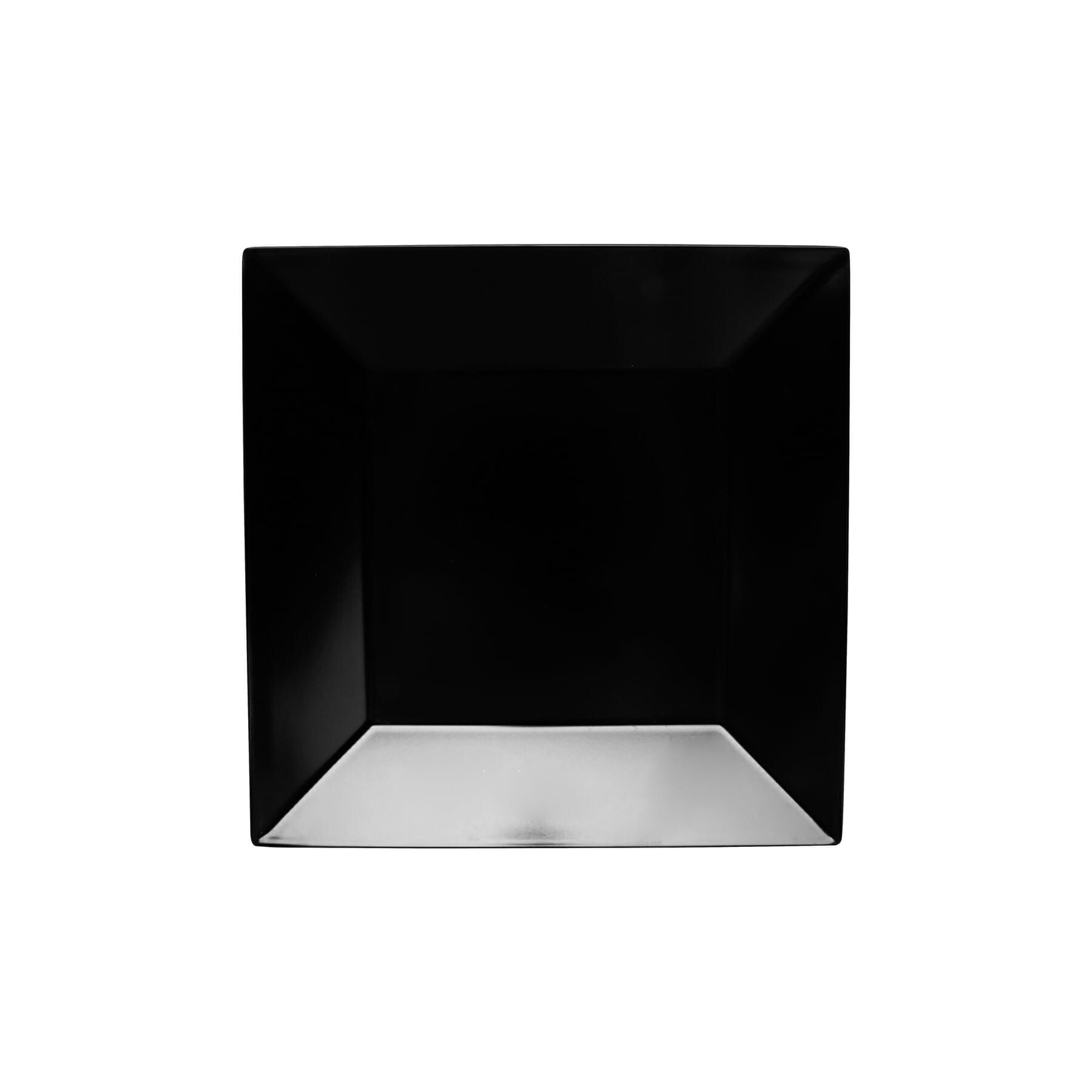 Black GET Enterprises inc Siciliano Melamine Square Plate, 8 inch -- 12 per case