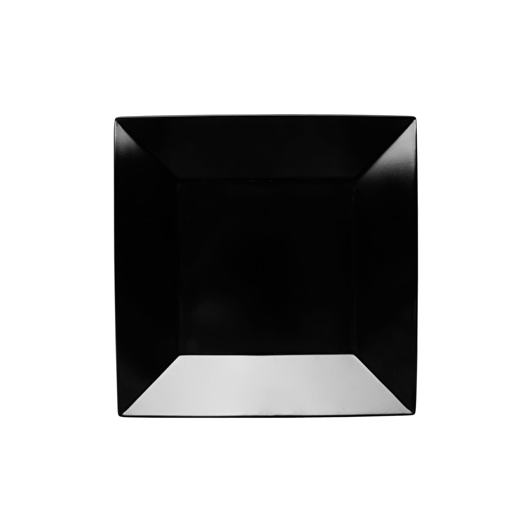Black GET Enterprises inc Siciliano Melamine Square Plate, 10 inch -- 12 per case