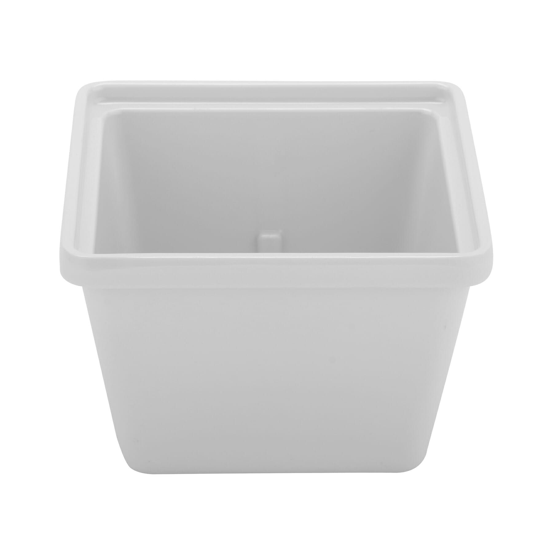 White GET Enterprises inc Melamine Square Salad Crock, 28 Ounce -- 12 per case