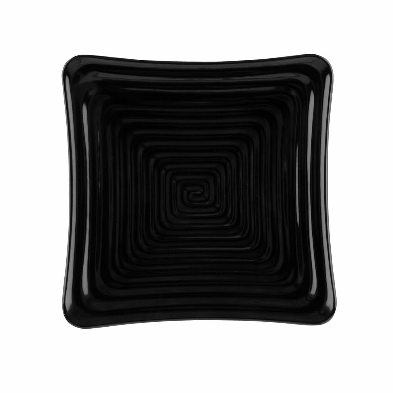 Black GET Enterprises inc Milano Melamine Square Plate, 7.25 inch -- 12 per case