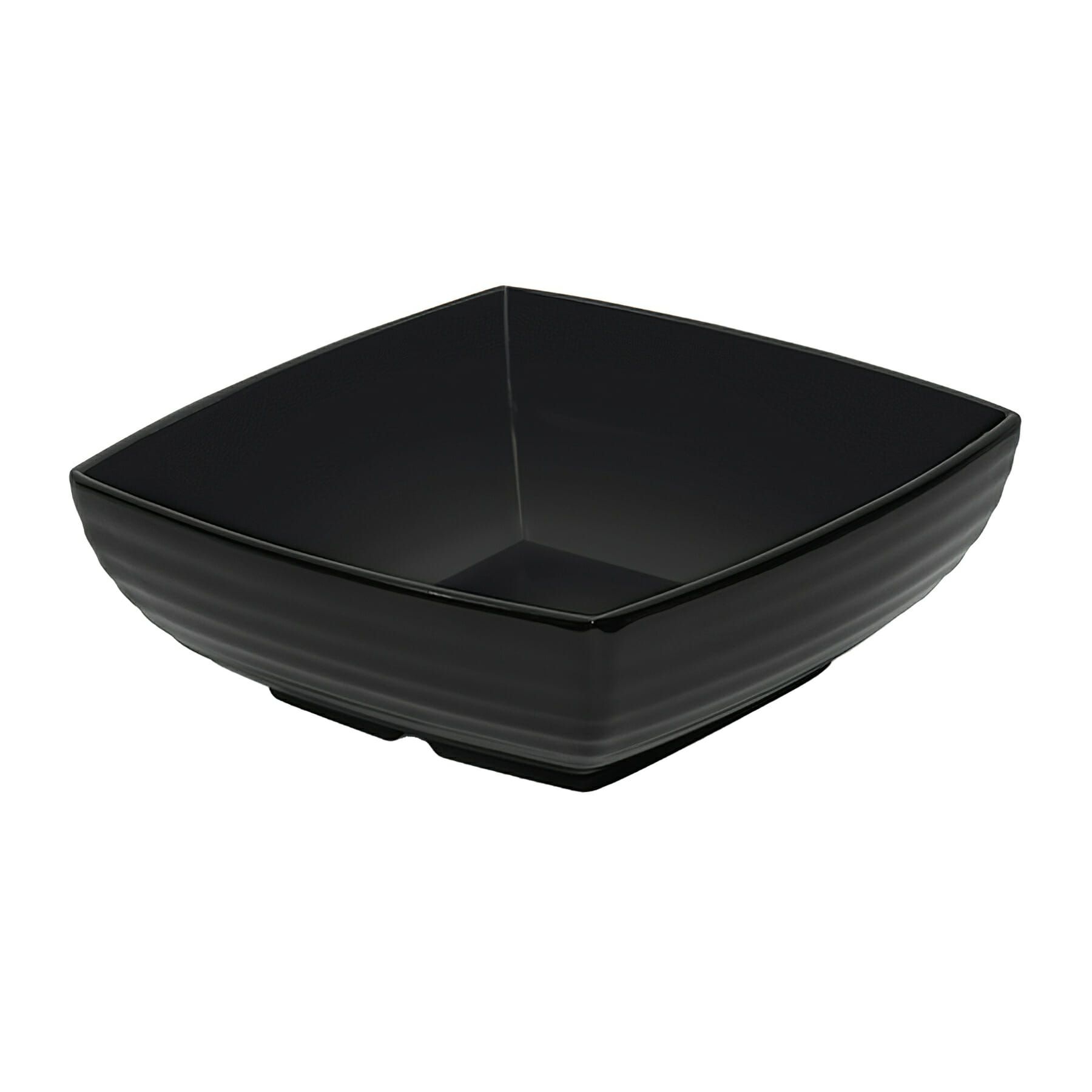 Black GET Enterprises inc Milano Melamine Square Bowl, 1.75 Quart -- 12 per case