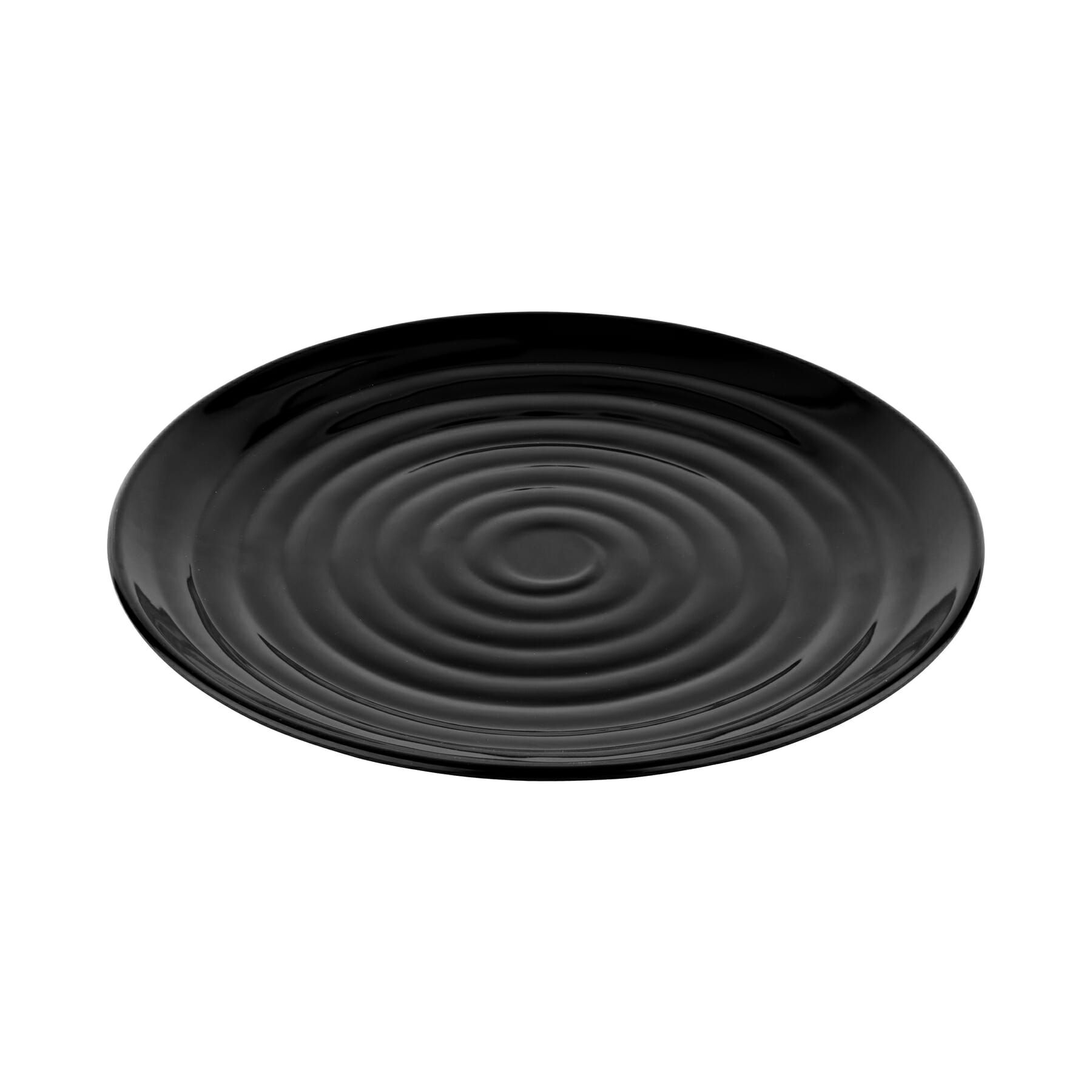 Black GET Enterprises inc Milano Melamine Round Plate, 12.5 inch -- 12 per case