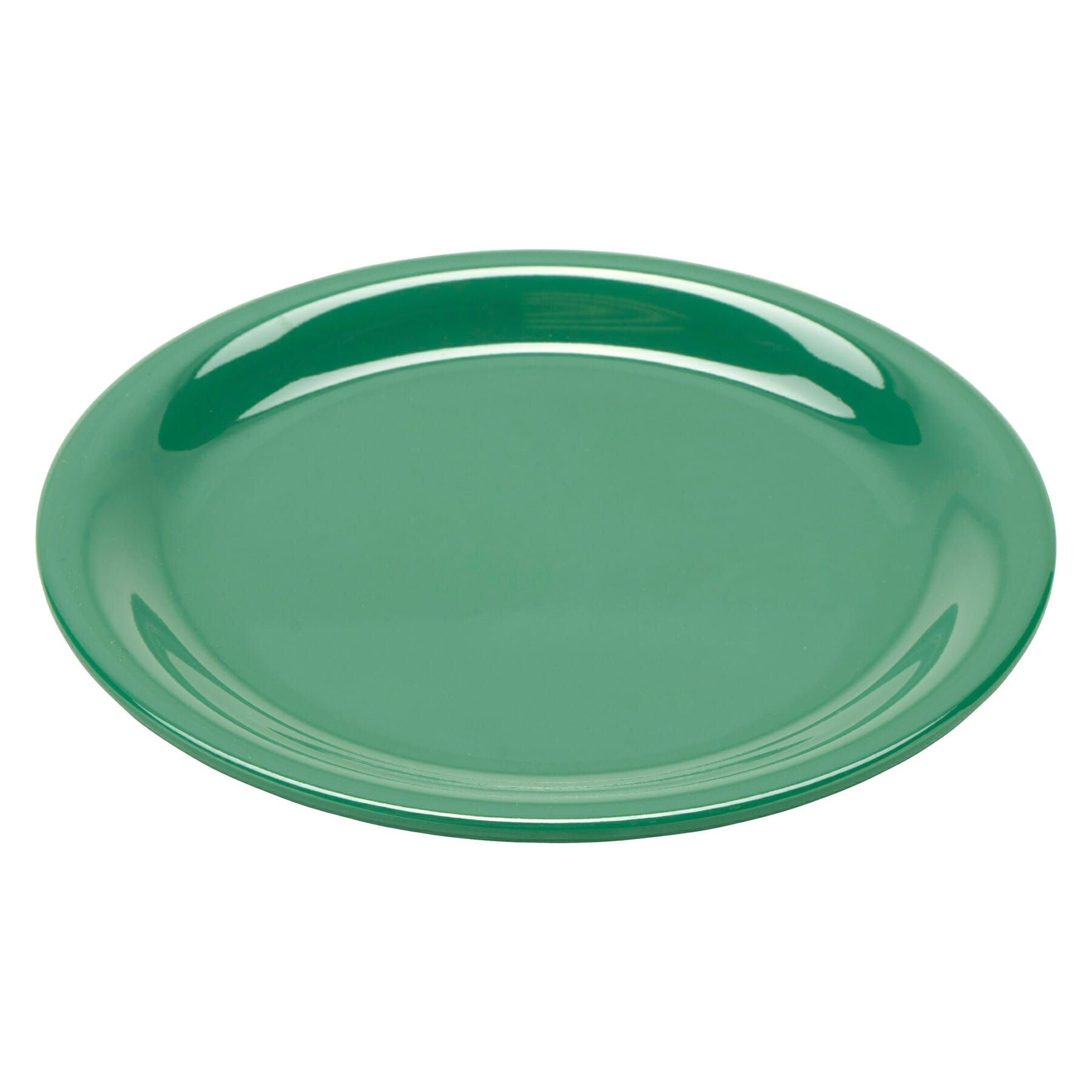 Rainforest Green GET Enterprises inc Diamond Mardi Gras Melamine Round Narrow Rim Plate, 6.5 inch -- 48 per case.