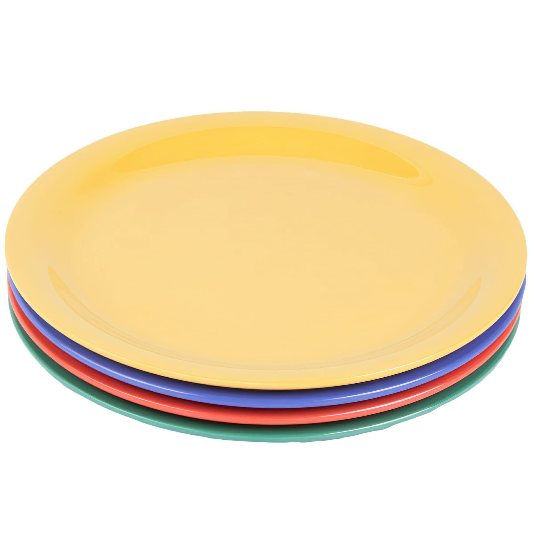 Mix GET Enterprises inc Diamond Mardi Gras Melamine Round Narrow Rim Plate, 9 inch -- 24 per case.