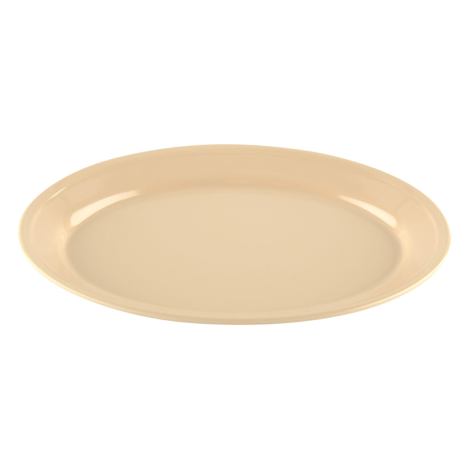 Tan GET Enterprises inc Supermel II Melamine Oval Platter, 24 x 8.5 inch -- 24 per case.