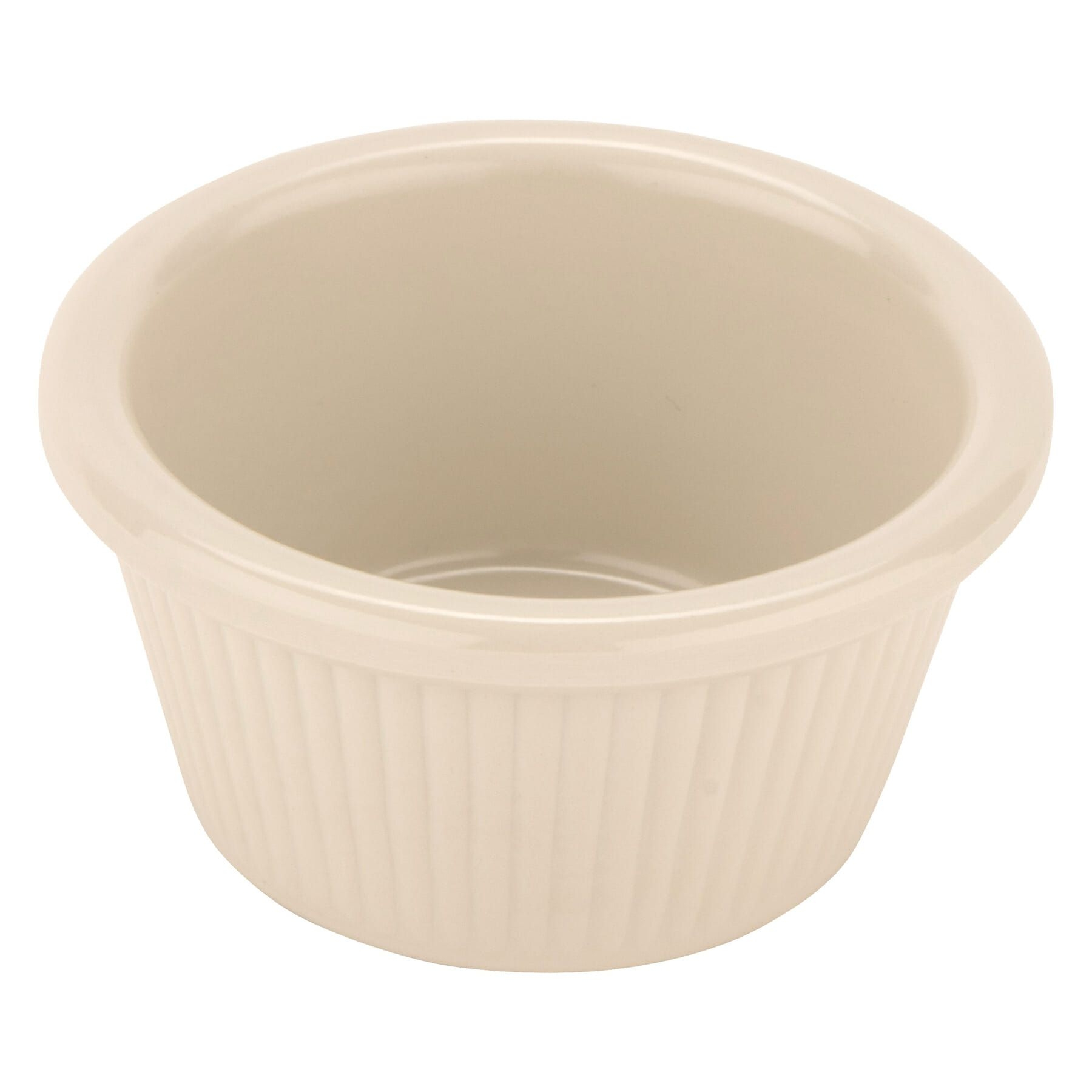 Ivory GET Enterprises inc Melamine Fluted Ramekin, 2.88 inch -- 48 per case.