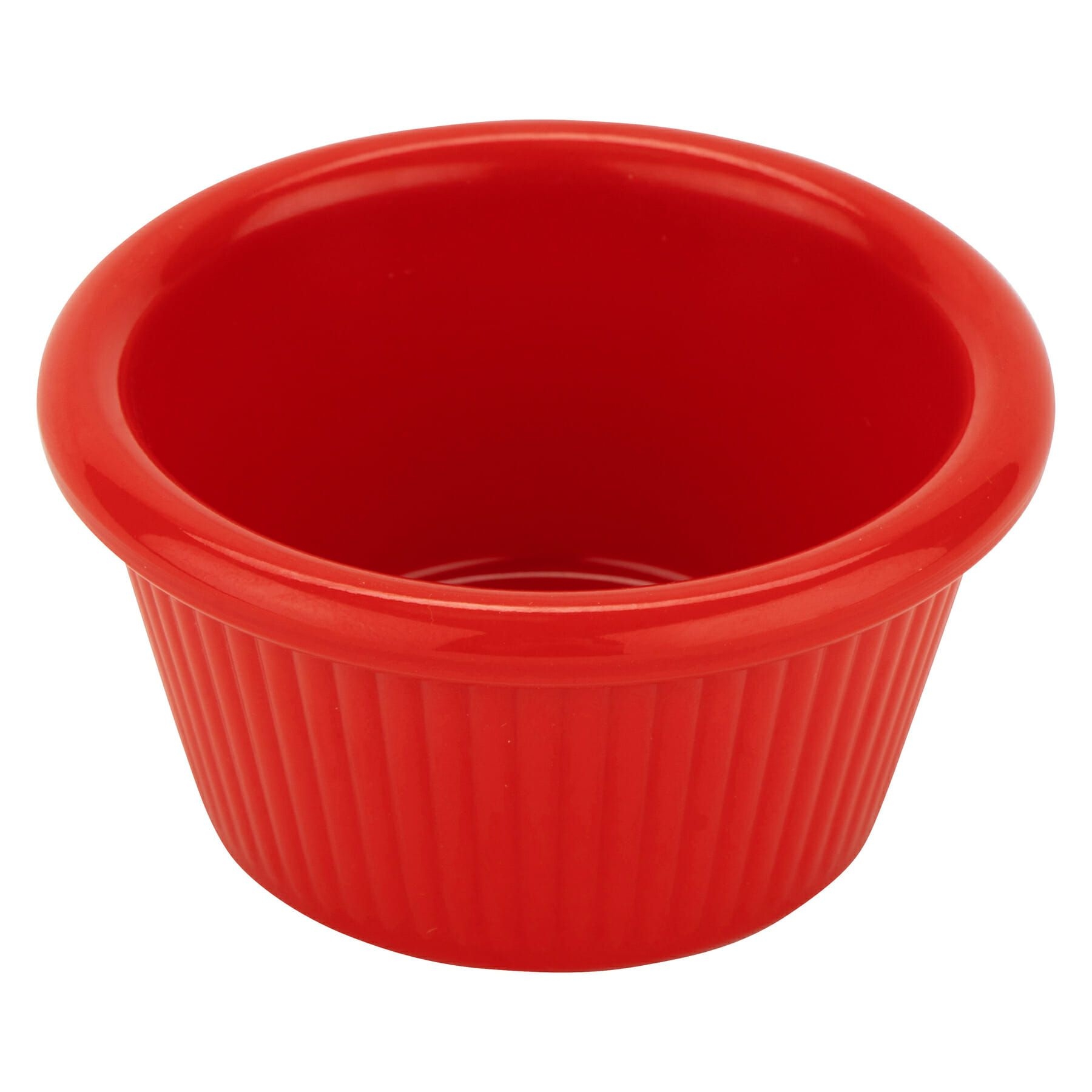 Red GET Enterprises inc Melamine Fluted Ramekin, 2.88 inch -- 48 per case.
