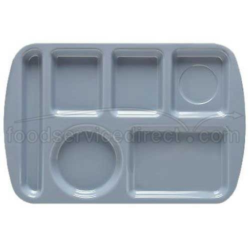 Hunter Green GET Enterprises inc Melamine Left Handed 6 Compartment School Tray, 14.75 x 9.5 inch -- 12 per case.