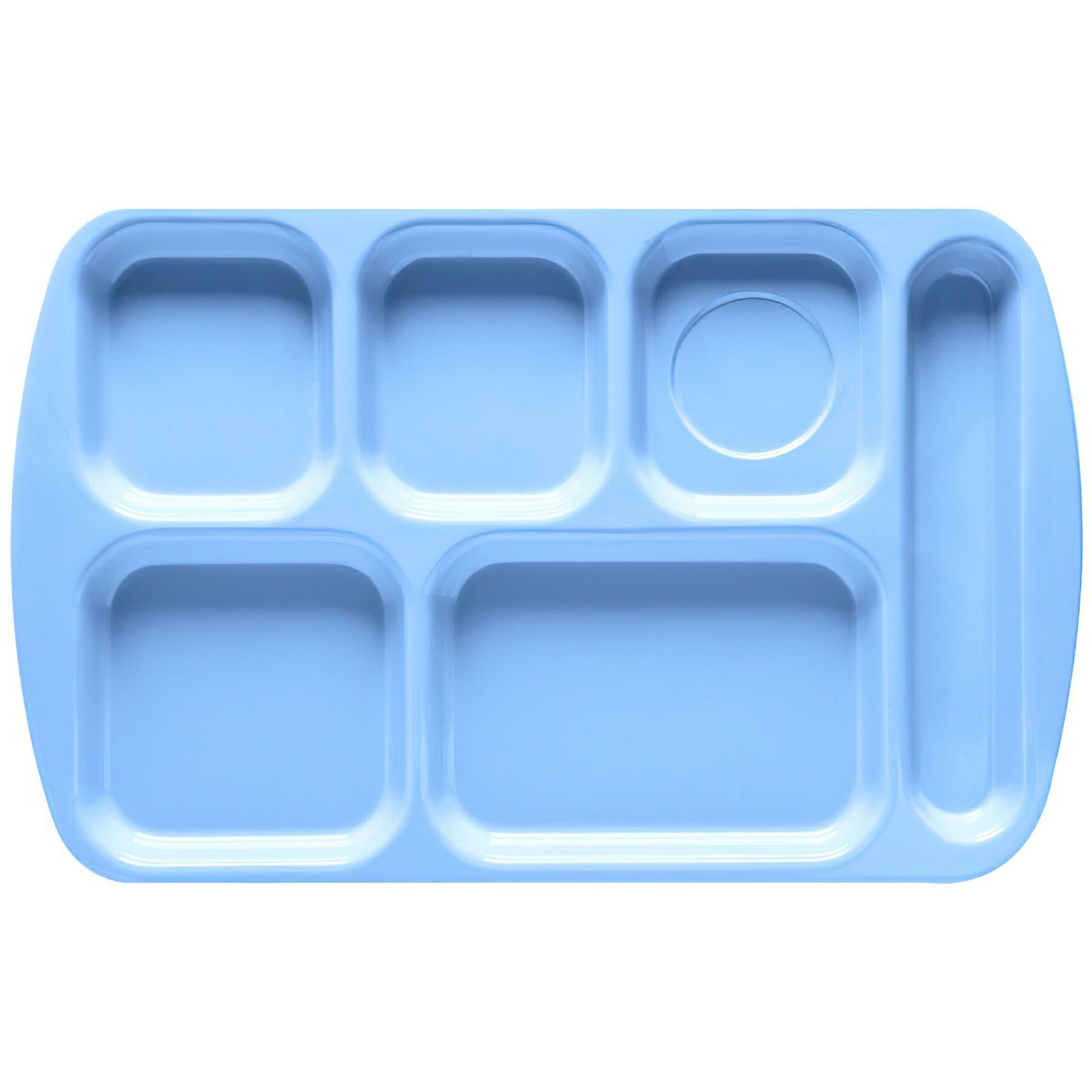French Blue GET Enterprises inc Melamine Right Handed 6 Compartment School Tray, 15.5 x 10 inch -- 12 per case.