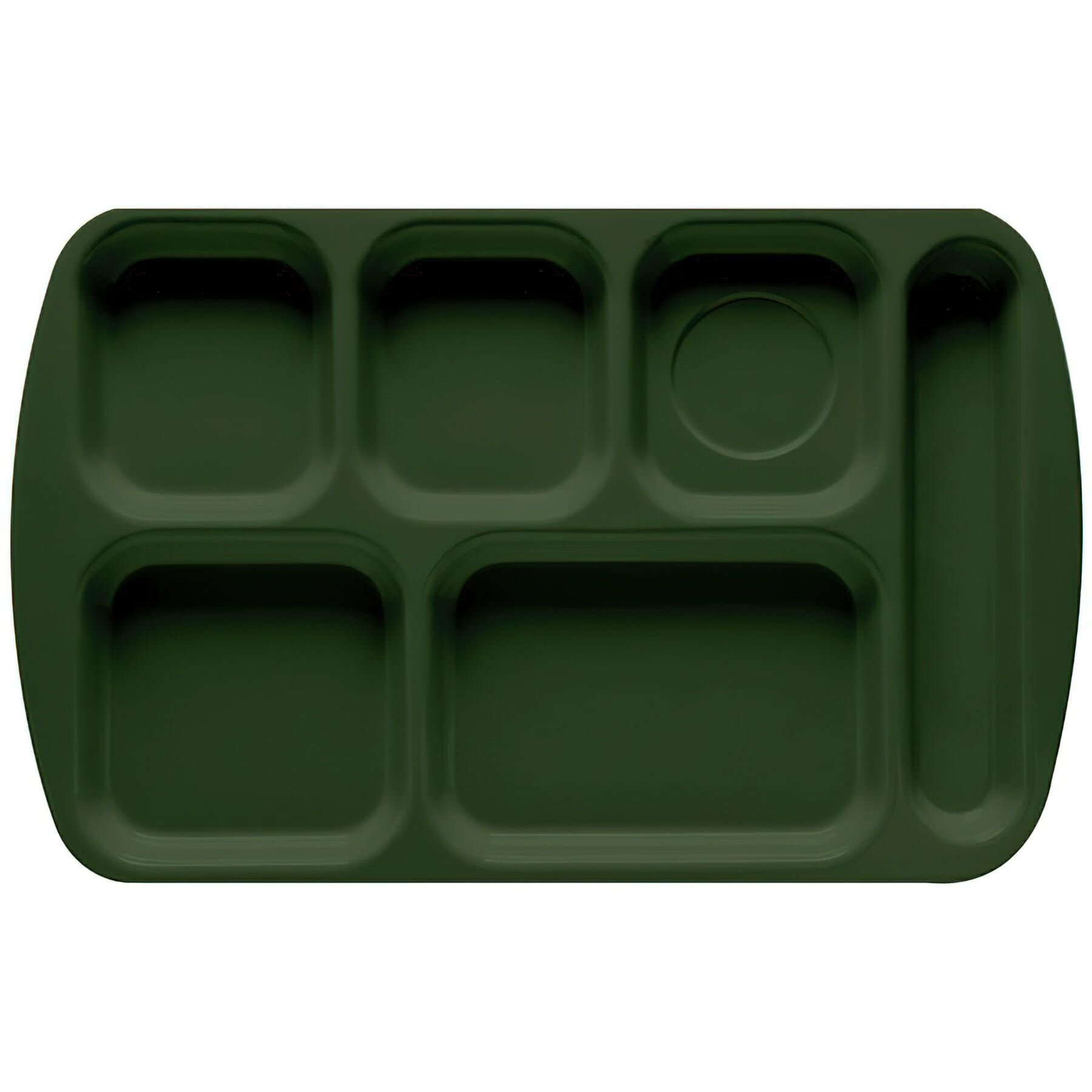 Hunter Green GET Enterprises inc Melamine Right Handed 6 Compartment School Tray, 15.5 x 10 inch -- 12 per case.